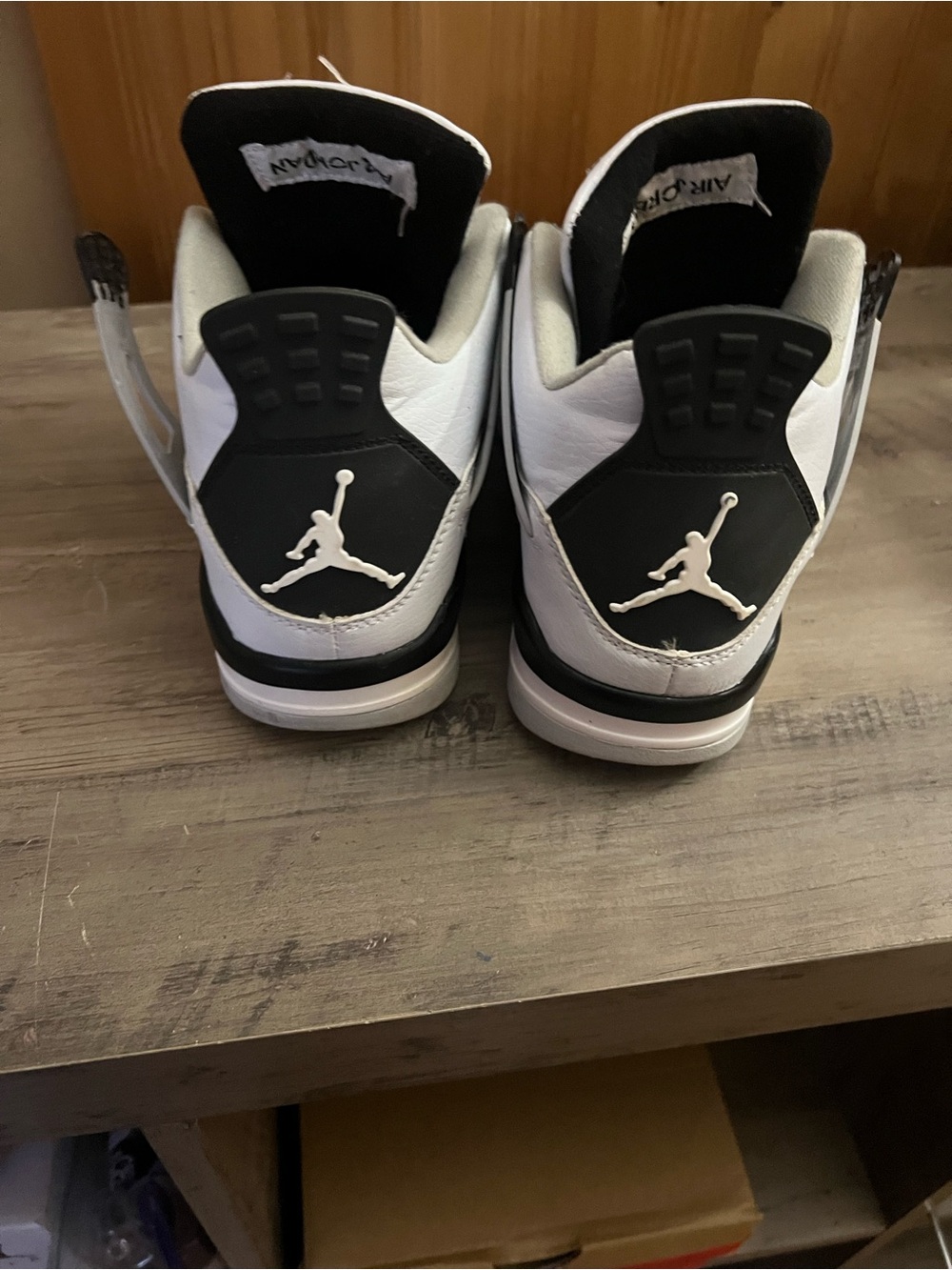 Jordan Men’s Sneakers - White and Black Retro Style